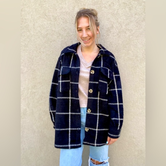 PLAID TUCKER SHIRT JACKET (HEATHER TAUPE)- Z SUPPLY main image 1